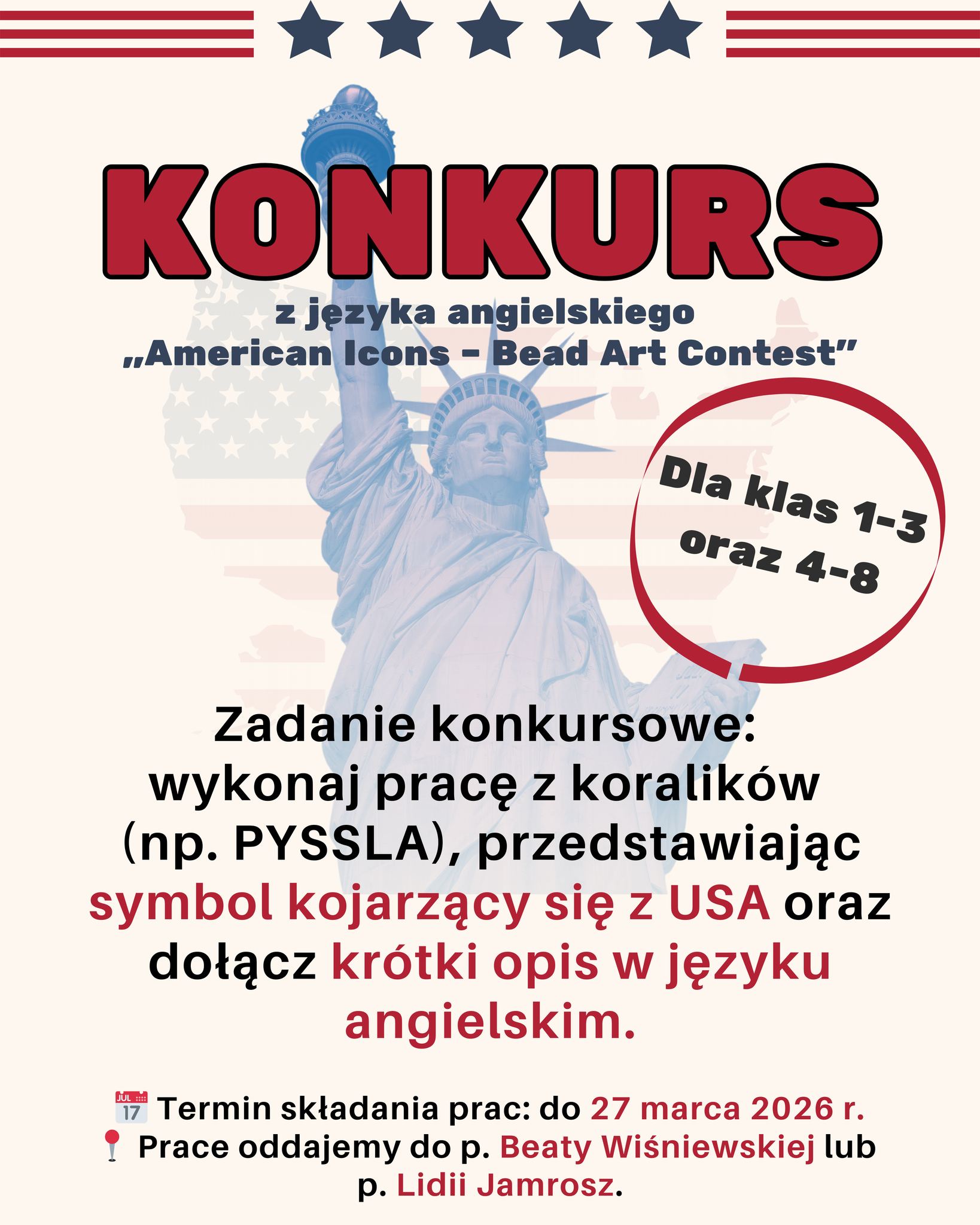 Konkurs z języka angielskiego „American Icons – Bead Art Contest