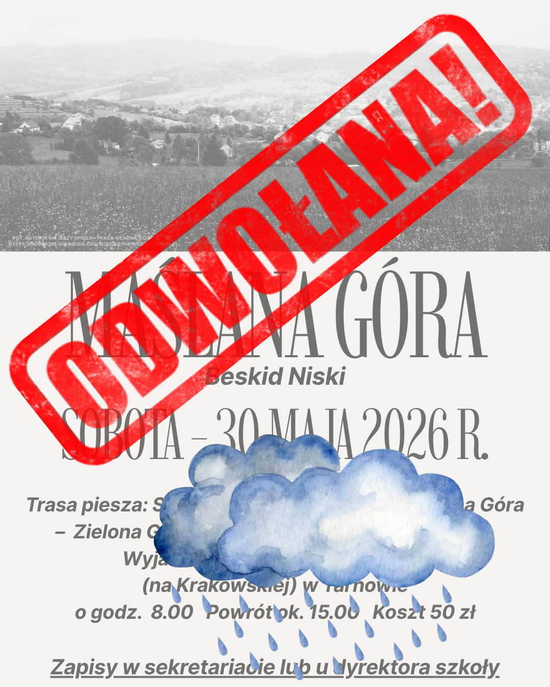 Piesza wycieczka - Maślana Góra - ZAPRASZAMY